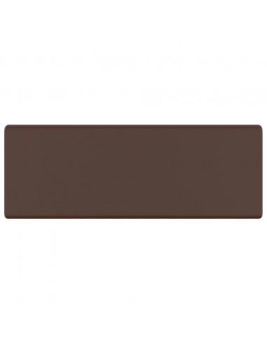 Lavabo Troppopieno Cubico Marrone Scuro Opaco 41x41cm Ceramica