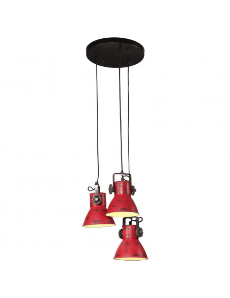 Lampada Pensile 25 W Rosso Anticato 30x30x100 cm E27