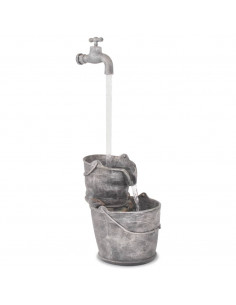 Fontana Decorativa con Rubinetto e Secchi in Poliresina 2