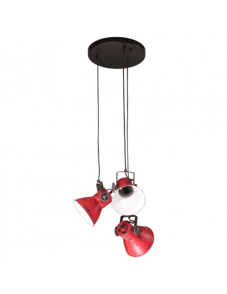 Lampada Pensile 25 W Rosso Anticato 30x30x100 cm E27