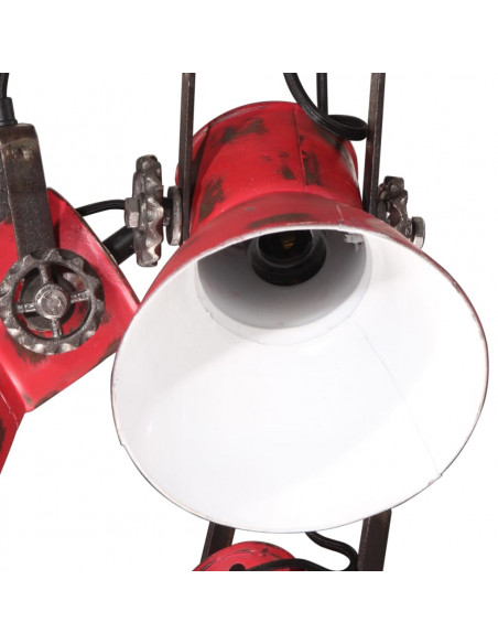 Lampada Pensile 25 W Rosso Anticato 30x30x100 cm E27