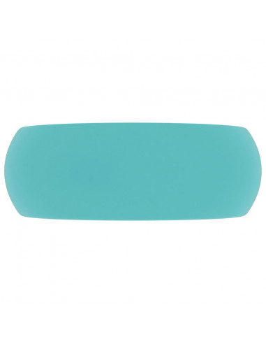 Lavandino Lusso Rotondo Verde Chiaro Opaco 40x15 cm in Ceramica