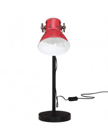 Lampada da Scrivania 25 W Rosso Anticato 17x17x60 cm E27