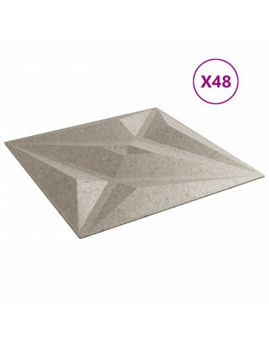 Pannelli Murali 48 pz Beton 50x50 cm XPS 12 m² Stella