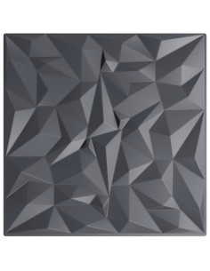 Pannelli Murali 48 pz Grigi 50x50 cm XPS 12 m² Ametista 2