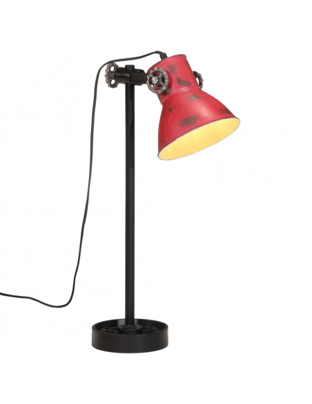 Lampada da Scrivania 25 W Rosso Anticato 15x15x55 cm E27