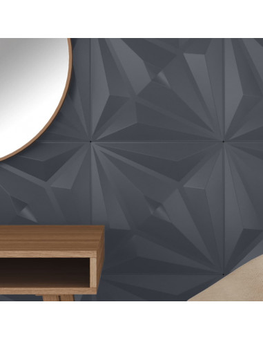 Pannelli Murali 48 pz Grigi 50x50 cm XPS 12 m² Stella