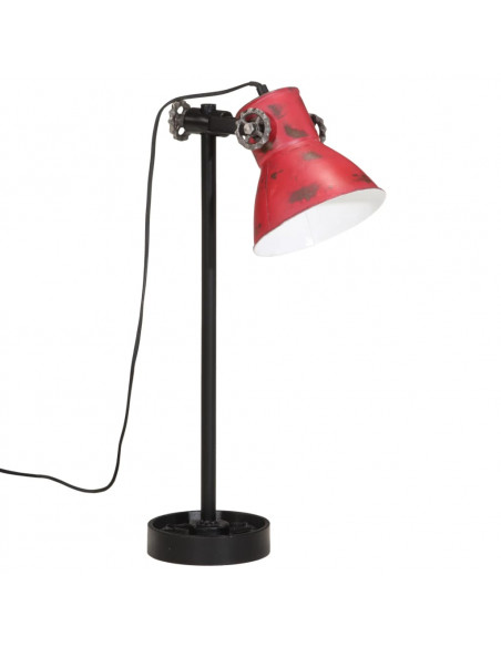 Lampada da Scrivania 25 W Rosso Anticato 15x15x55 cm E27