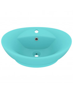 Lavabo con Troppopieno Ovale Turchese Opaco 58,5x39 cm Ceramica 2