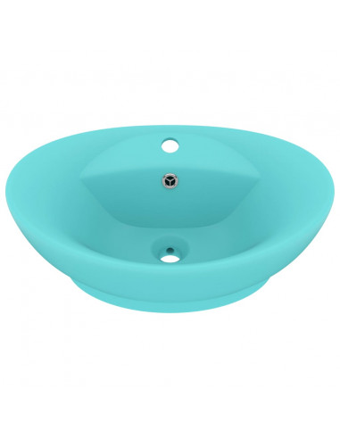 Lavabo con Troppopieno Ovale Turchese Opaco 58,5x39 cm Ceramica