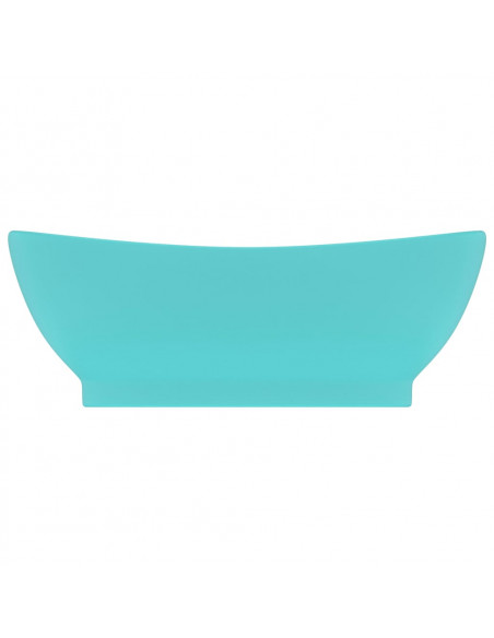 Lavabo con Troppopieno Ovale Turchese Opaco 58,5x39 cm Ceramica