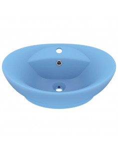Lavabo con Troppopieno Ovale Azzurro Opaco 58,5x39 cm Ceramica 2