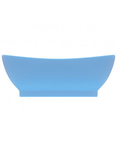 Lavabo con Troppopieno Ovale Azzurro Opaco 58,5x39 cm Ceramica