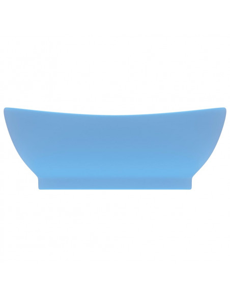 Lavabo con Troppopieno Ovale Azzurro Opaco 58,5x39 cm Ceramica