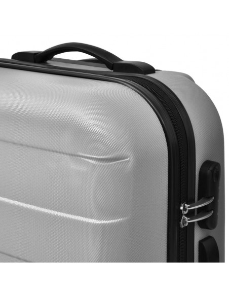 Set Trolley Rigidi 3 pz Argento 45,5/55/66 cm