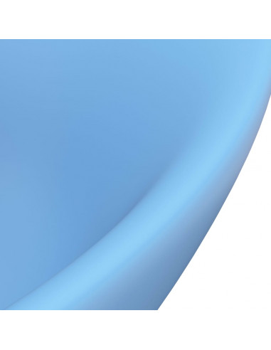 Lavabo con Troppopieno Ovale Azzurro Opaco 58,5x39 cm Ceramica