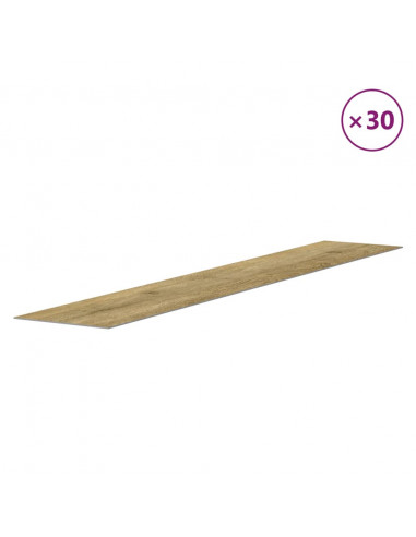 Pannelli da Parete Effetto Legno Marrone PVC 4,12 m²