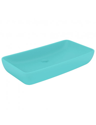 Lavabo Lusso Rettangolare Verde Chiaro Opaco 71x38 cm Ceramica