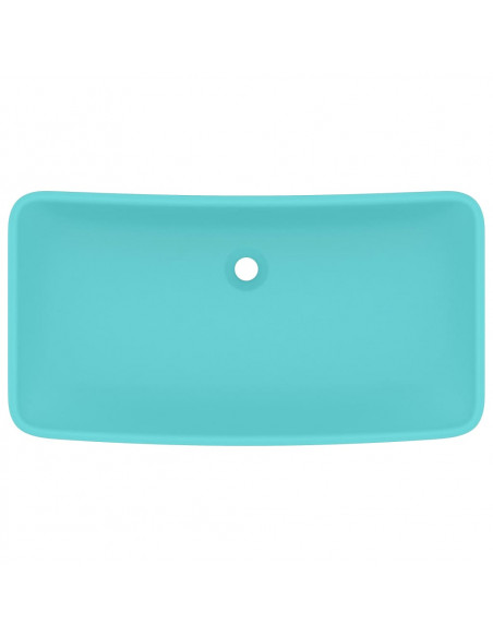 Lavabo Lusso Rettangolare Verde Chiaro Opaco 71x38 cm Ceramica
