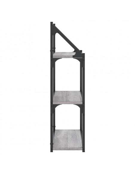 Scaffale Parete 3Ripiani Grigio Sonoma 60x21x78,5cm Multistrato