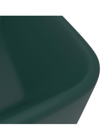Lavandino Luxury Verde Scuro Opaco 41x30x12 cm in Ceramica