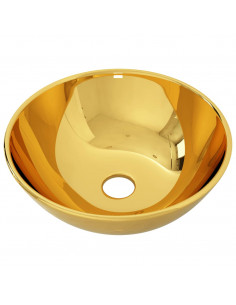 Lavandino 28x10 cm in Ceramica Oro 2