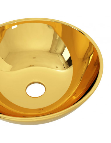 Lavandino 28x10 cm in Ceramica Oro