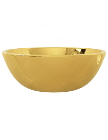 Lavandino 28x10 cm in Ceramica Oro