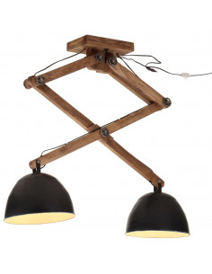 Lampada da Soffitto 25 W Nera 29x18x85 cm E27 2