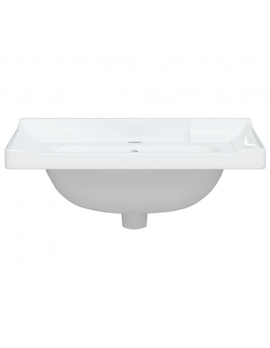 Lavandino da Bagno Bianco 61x48x23 cm Rettangolare in Ceramica
