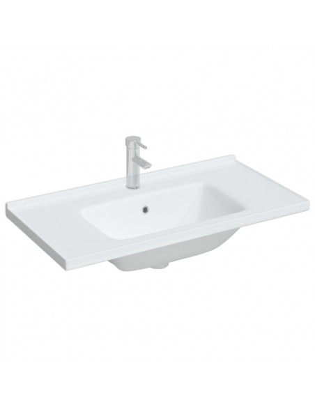 Lavandino da Bagno Bianco 91,5x48x19,5 cm Rettangolare Ceramica