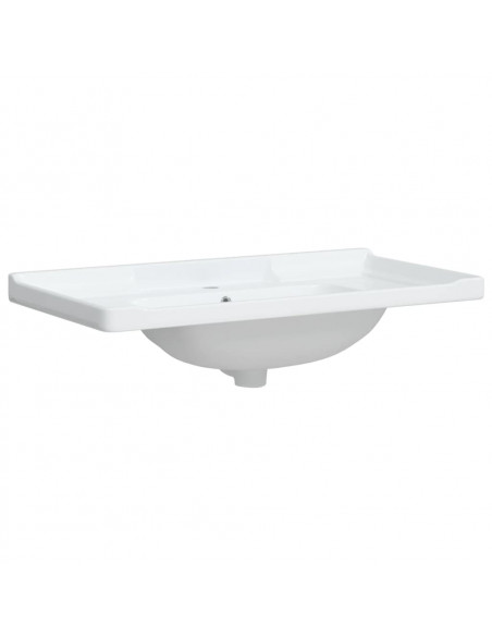 Lavandino da Bagno Bianco 91,5x48x23cm Rettangolare in Ceramica