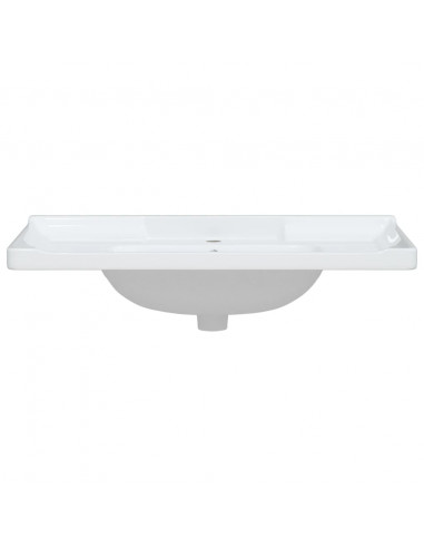 Lavandino da Bagno Bianco 91,5x48x23cm Rettangolare in Ceramica