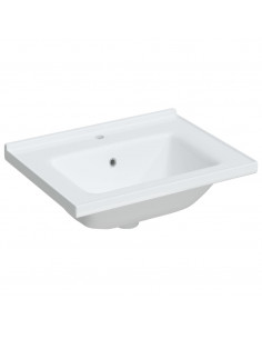 Lavandino da Bagno Bianco 61x48x19,5cm Rettangolare in Ceramica 2