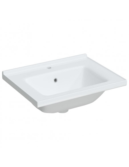 Lavandino da Bagno Bianco 61x48x19,5cm Rettangolare in Ceramica