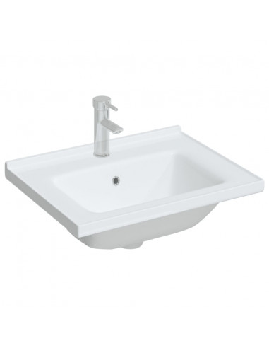 Lavandino da Bagno Bianco 61x48x19,5cm Rettangolare in Ceramica