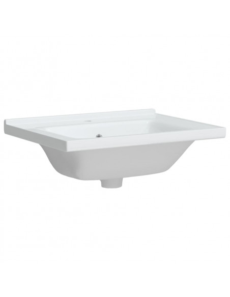 Lavandino da Bagno Bianco 61x48x19,5cm Rettangolare in Ceramica