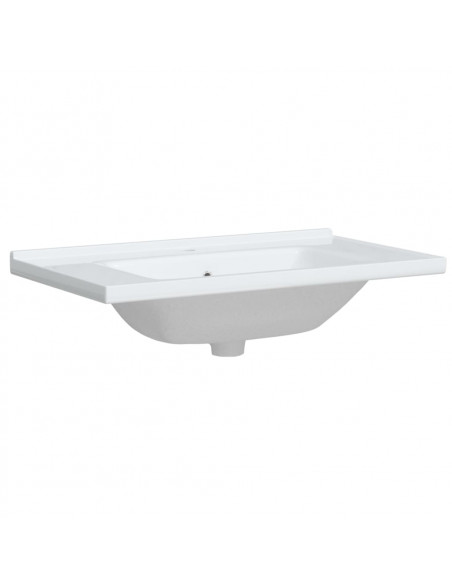 Lavandino da Bagno Bianco 81x48x19,5cm Rettangolare in Ceramica