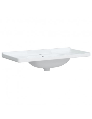 Lavandino da Bagno Bianco 71x48x19,5cm Rettangolare in Ceramica