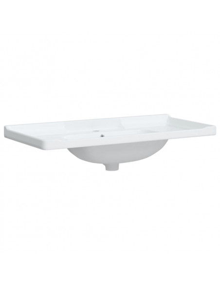 Lavandino da Bagno Bianco 71x48x19,5cm Rettangolare in Ceramica