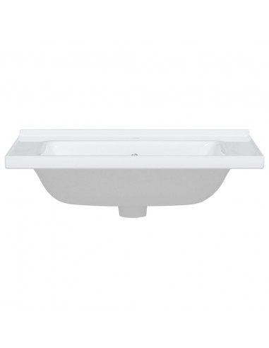Lavandino da Bagno Bianco 71x48x19,5cm Rettangolare in Ceramica