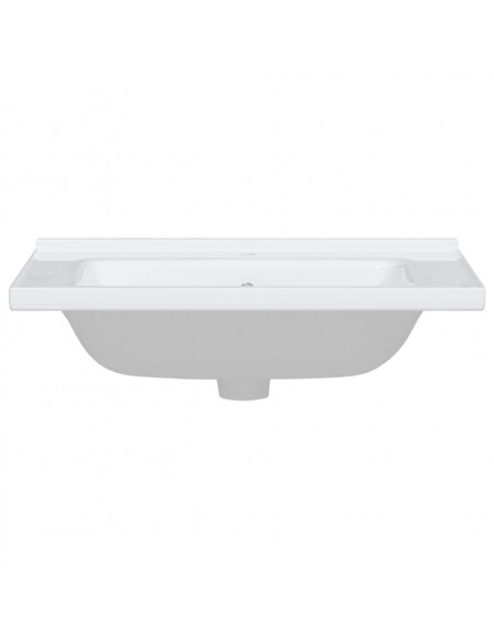 Lavandino da Bagno Bianco 71x48x19,5cm Rettangolare in Ceramica