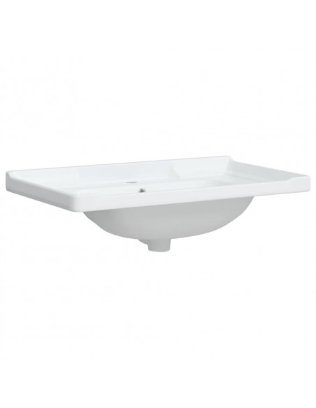 Lavandino da Bagno Bianco 81x48x23 cm Rettangolare in Ceramica