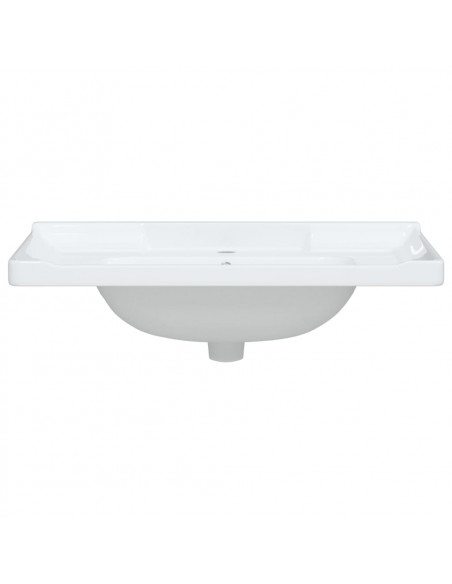 Lavandino da Bagno Bianco 81x48x23 cm Rettangolare in Ceramica