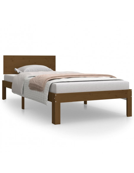Giroletto Marrone Miele in Legno Massello di Pino 90x200 cm