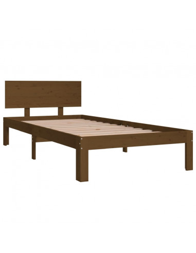 Giroletto Marrone Miele in Legno Massello di Pino 90x200 cm