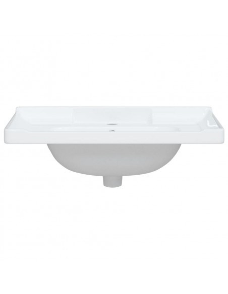 Lavandino da Bagno Bianco 71x48x23 cm Rettangolare in Ceramica