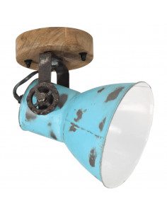 Lampada a Parete 25 W Blu Anticato 11,5x11,5x25 cm E27 2