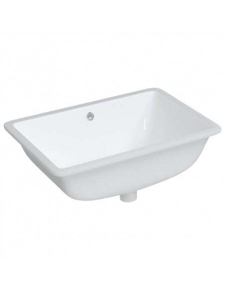 Lavandino da Bagno Bianco 60x40x21 cm Rettangolare in Ceramica