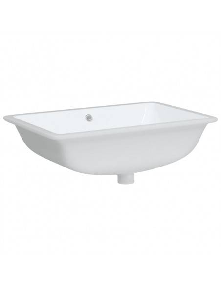 Lavandino da Bagno Bianco 60x40x21 cm Rettangolare in Ceramica